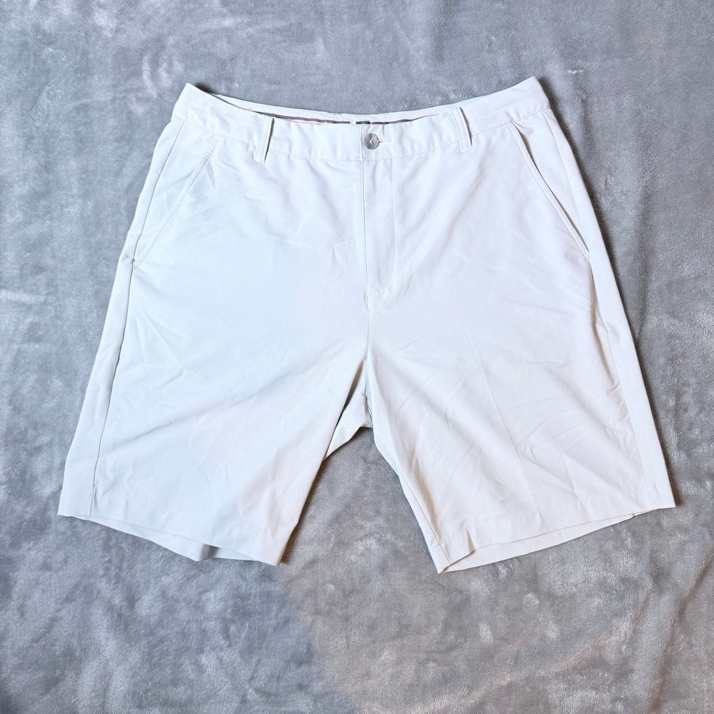 Puma Arnold Palmer Golf Shorts Mens 36 Tan Gray Performance Flat Front